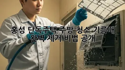 홍성 단독주택 주방 청소✨ 기름때 완벽 제거 비법 공개!
